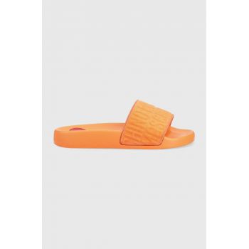 Love Moschino papuci Sabotd Pool 25 femei, culoarea portocaliu, JA28102G1G