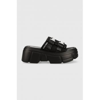 Steve Madden papuci Activator femei, culoarea negru, cu platforma, SM11002460