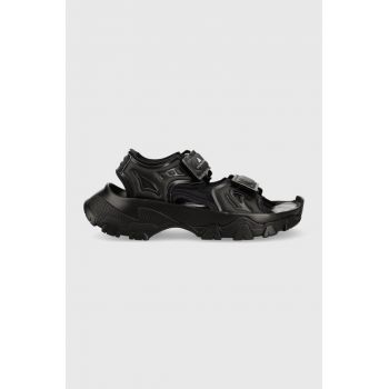 adidas by Stella McCartney sandale Hika femei, culoarea negru, cu platforma