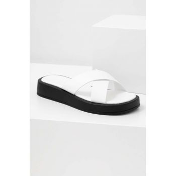 Answear Lab papuci femei, culoarea alb