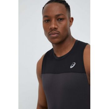 Asics tricou de alergare Race Singlet culoarea negru de firma original