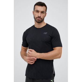 New Balance tricou de alergare Q Speed culoarea negru, neted