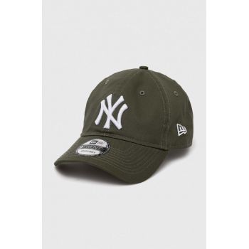 New Era șapcă de baseball din bumbac culoarea verde, cu model, NEW YORK YANKEES