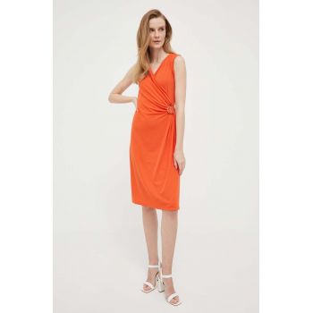 Artigli rochie culoarea portocaliu, mini, drept