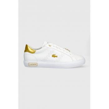 Lacoste sneakers din piele Powercourt 2.0 culoarea alb, 45SFA0034