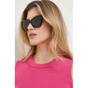 Balenciaga ochelari de soare BB0271S femei, culoarea negru