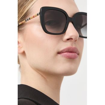 Burberry ochelari de soare 0BE4323 femei, culoarea negru