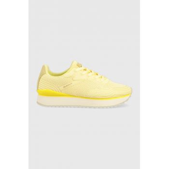 Gant sneakers Bevinda culoarea galben, 26538870.G328
