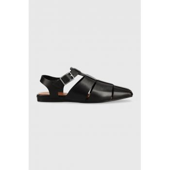 Vagabond Shoemakers sandale de piele WIOLETTA femei, culoarea negru, 5501.101.20