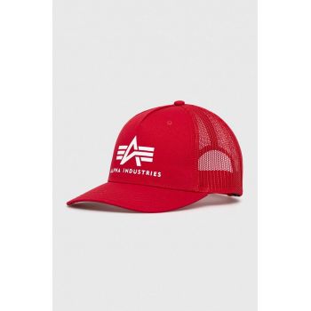 Alpha Industries șapcă din bumbac culoarea roșu, cu imprimeu 186902.328-SpeedRed