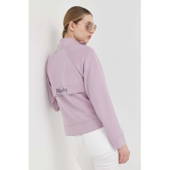 Max Mara Leisure bluza femei, culoarea violet, modelator