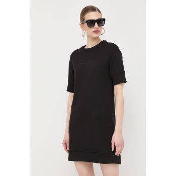 Armani Exchange rochie culoarea negru, mini, drept de firma originala