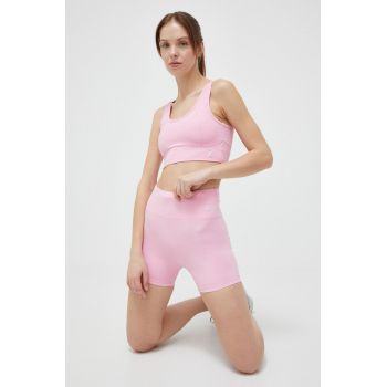 Juicy Couture pantaloni scurți de antrenament Liza culoarea roz, neted, high waist