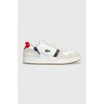 Lacoste sneakers din piele T-CLIP culoarea alb, 40SMA0048