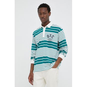 Marc O'Polo longsleeve din bumbac DENIM culoarea verde, modelator ieftin