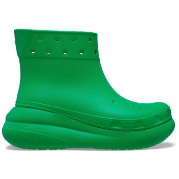 Cizme Crocs Classic Crush Rain Boot Verde - Grass Green