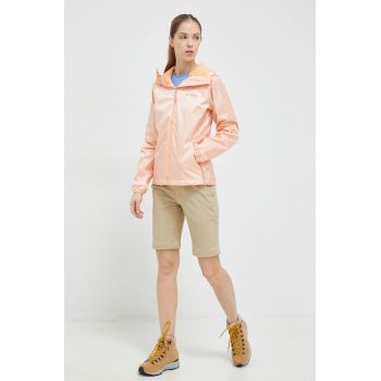Columbia geacă de ploaie Ulica Jacket femei, culoarea portocaliu, de tranziție 1718001-031