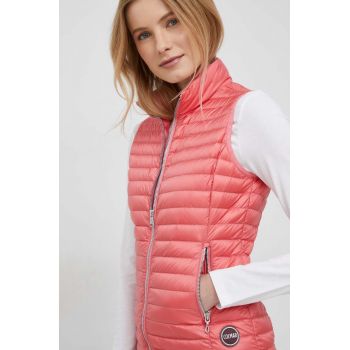 Colmar vesta de puf femei, culoarea roz, de tranzitie de firma originala