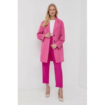 Marella palton femei, culoarea roz, de tranzitie ieftin