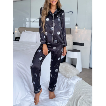 Pijama dama satin Jamelia ADCP0124 Adictiv la reducere