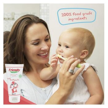 Pasta de dinti pentru copii cu aroma de zmeura 50 ml Friendly Organic