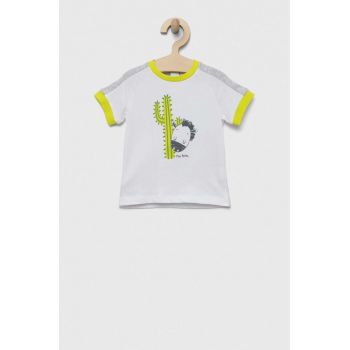 Birba&Trybeyond tricou din bumbac pentru bebelusi culoarea alb, modelator