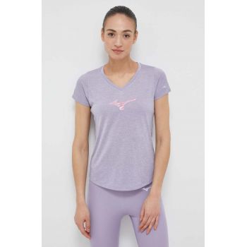 Mizuno tricou de alergare Impulse Core RB culoarea violet