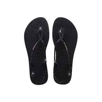 Havaianas sandale LUNA SPARKLE femei, culoarea negru, 4148065.0090