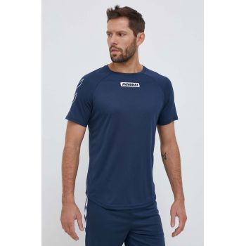 Hummel tricou de antrenament Topaz culoarea albastru marin, cu imprimeu