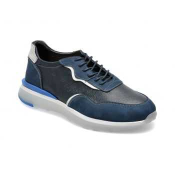 Pantofi GRYXX bleumarin, M6834, din piele naturala ieftini