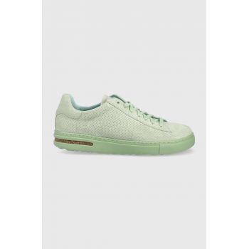 Birkenstock sneakers din piele intoarsă Bend Low culoarea verde, 1024659