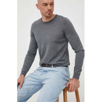 BOSS pulover de lână bărbați, culoarea gri, light 50468239