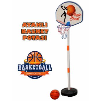 Cos de baschet reglabil cu suport Footed Basket Hoop