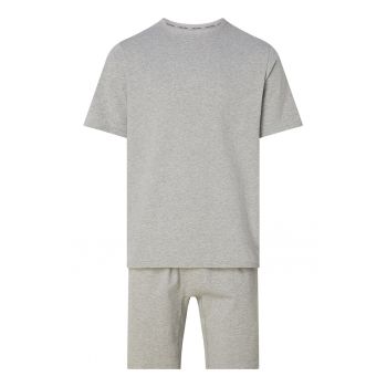 Pijama cu pantaloni scurti si buzunare laterale - din amestec de bumbac ieftine