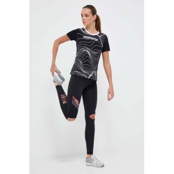 LaBellaMafia leggins de antrenament Essentials culoarea negru, cu imprimeu