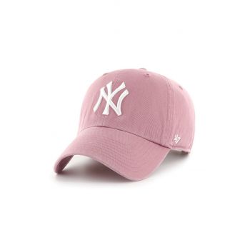 47brand șapcă MLB New York Yankees culoarea roz, cu imprimeu B-NLRGW17GWS-QC