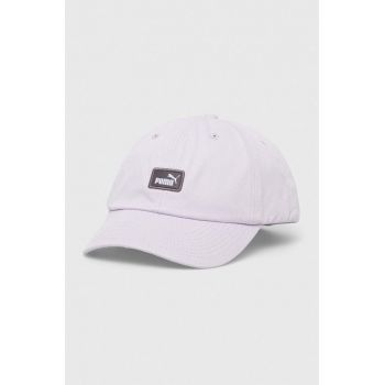Puma șapcă de baseball din bumbac culoarea violet, cu imprimeu 23148