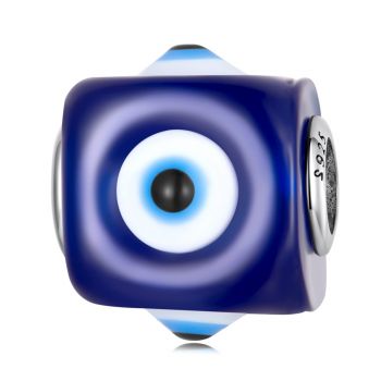 Talisman din argint Cube Blue Eye