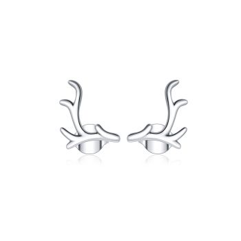 Cercei din argint Reindeer Horns