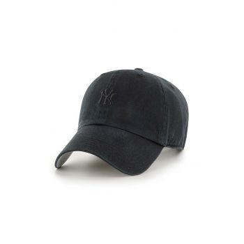 47brand șapcă de baseball din bumbac MLB New York Yankees culoarea negru, cu imprimeu B-BSRNR17GWS-BKD