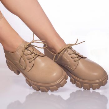 Pantofi casual elaine piele ecologica bej