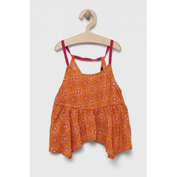 Sisley bluza copii culoarea portocaliu, modelator