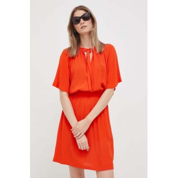 United Colors of Benetton rochie culoarea portocaliu, mini, evazati