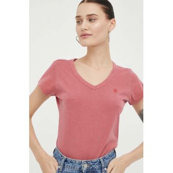 G-Star Raw tricou din bumbac femei, culoarea roz