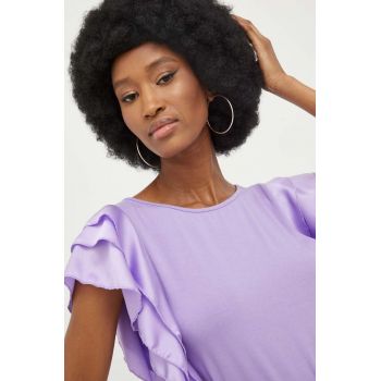 Answear Lab tricou femei, culoarea violet