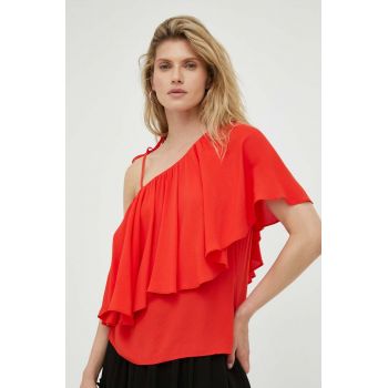 Bruuns Bazaar bluza femei, culoarea rosu, modelator