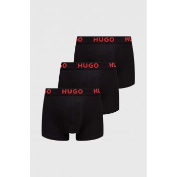 HUGO boxeri 3-pack bărbați, culoarea negru 50496723