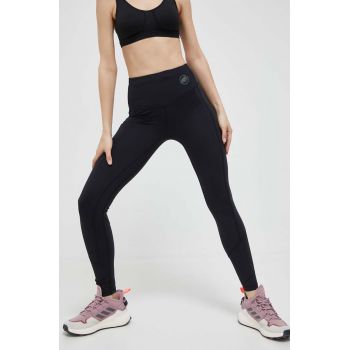 Mammut leggins sport Massone femei, culoarea negru, neted