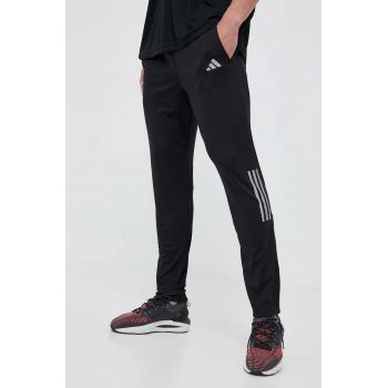 adidas Performance pantaloni de alergare Own the Run culoarea negru, cu imprimeu HN0806