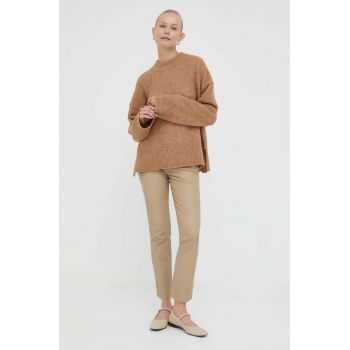 Day Birger et Mikkelsen pulover de lana femei, culoarea maro, călduros